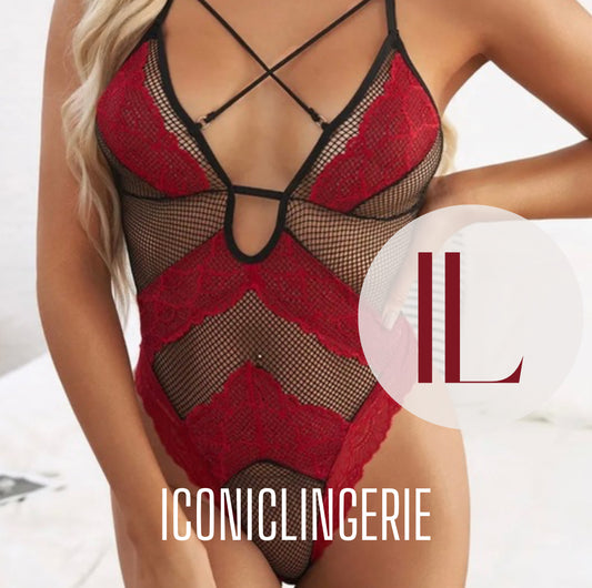 Iconic Lingerie’s Criss Cross Patch Teddy
