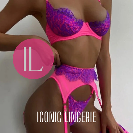 Iconic Lingerie’s Block Lace Contrast Set